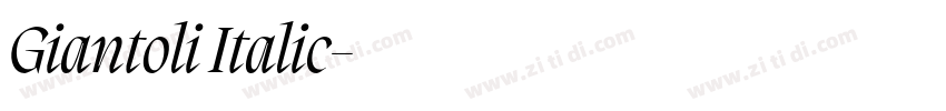 Giantoli Italic字体转换 Giantoli Italic字体转换